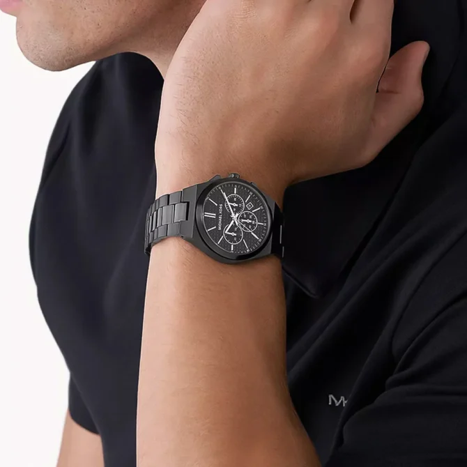 Michael Kors Lennox Chronograph Gunmetal Stainless Steel Watch | MK9146 - Image 3