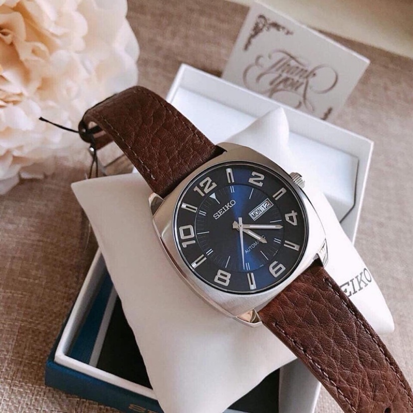 Seiko Recraft Self-Wind Automatic Leather Watch | SNKN37 - Image 3