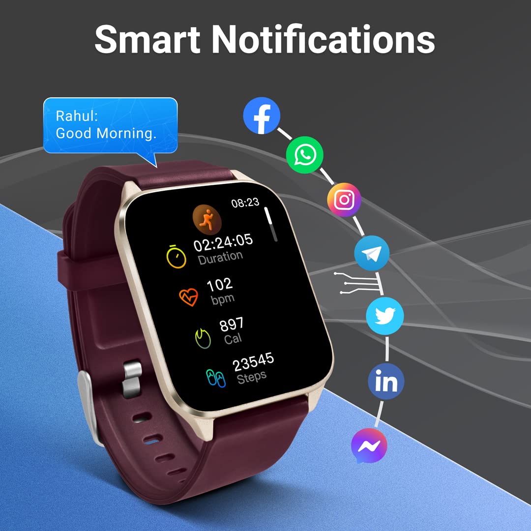Fastrack Reflex Beat+ 1.69” UltraVU Display|500 Nits Brightness|60 Sports Modes|24*7 Heart Rate Monitor|SpO2 Monitor| - Image 4