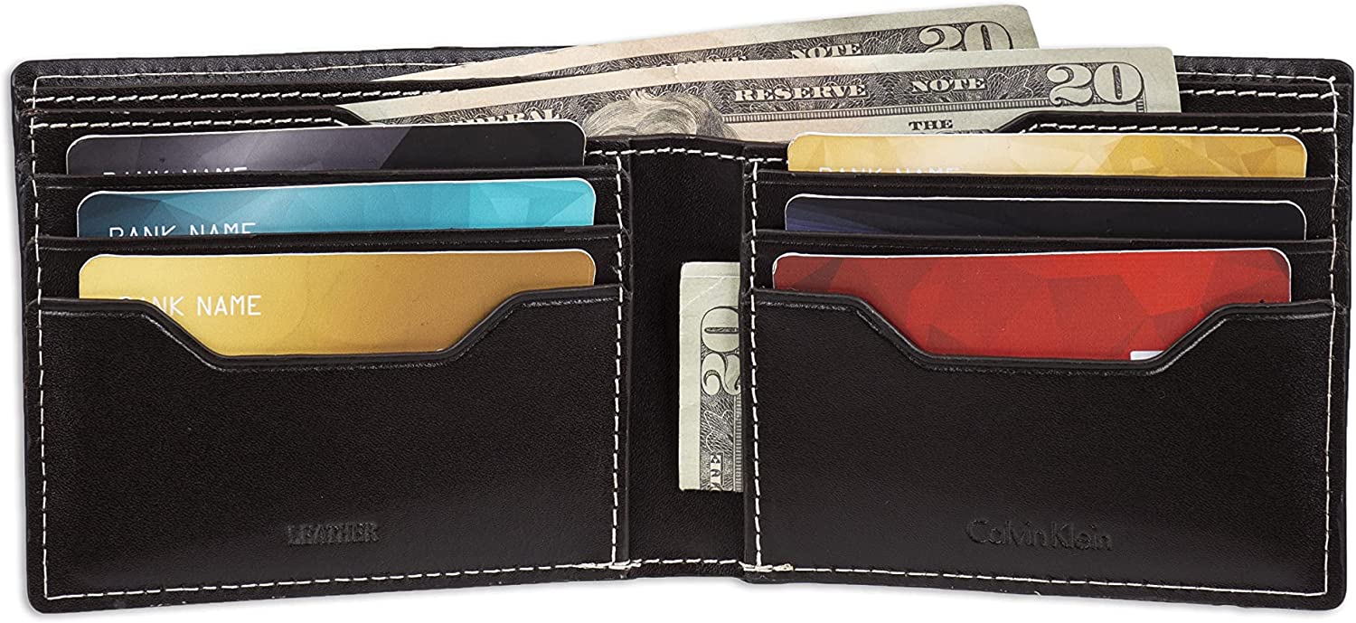 Calvin Klein Leather Wallet with Stitch Lining Wallet - Image 4