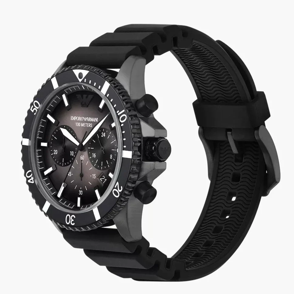 Emporio Armani Black Silicone Watch | AR11515 - Image 2