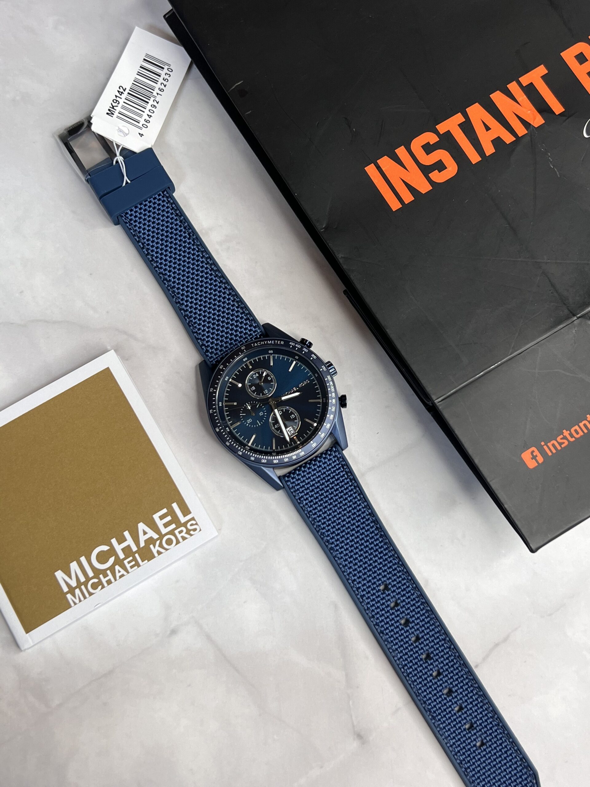 Michael Kors Accelerator Nylon Leather Watch | MK9142 - Image 3