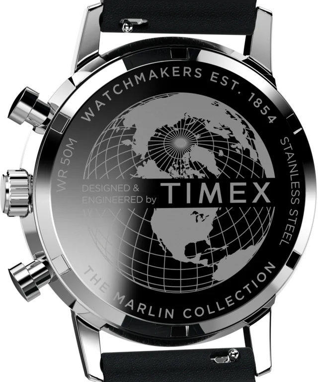 Timex Marlin® Chronograph Tachymeter Leather Strap Watch | TW2W10300 - Image 4